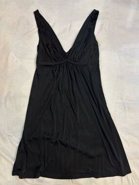 Natori Black V-Neck Babydoll Dress